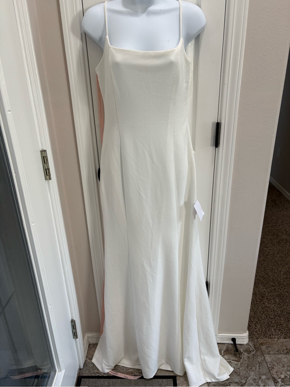 Blessed Romance White Sleeveless Button Back Mermaid Maxi Dress